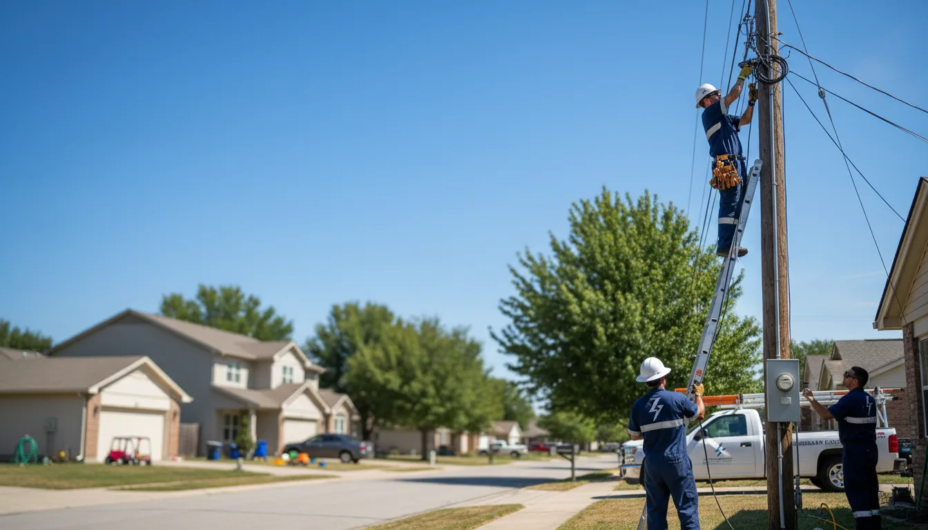 Residential electrician providing installation services in Walnut Springs, TX
